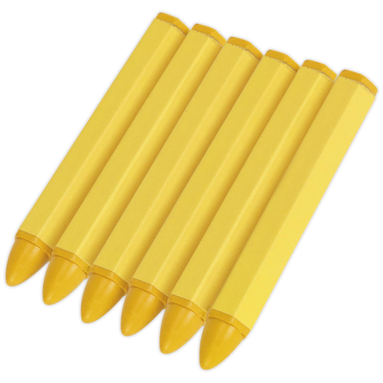 Sealey Tyre Marking Crayon - Yellow Pack of 6