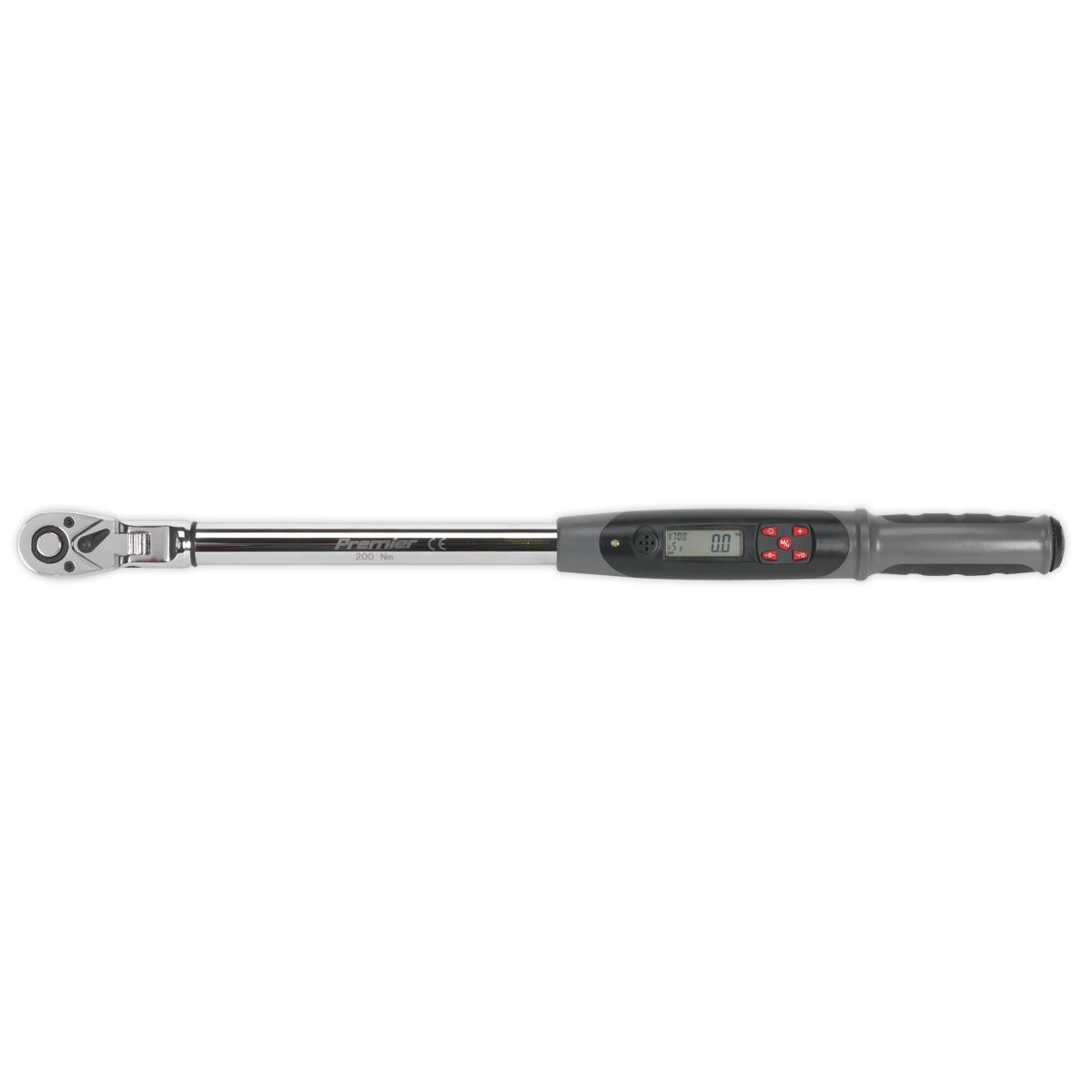 Sealey Premier Angle Torque Wrench Flexi-Head Digital 1/2"Sq Drive 20-200Nm(14.7-147.5lb.ft)