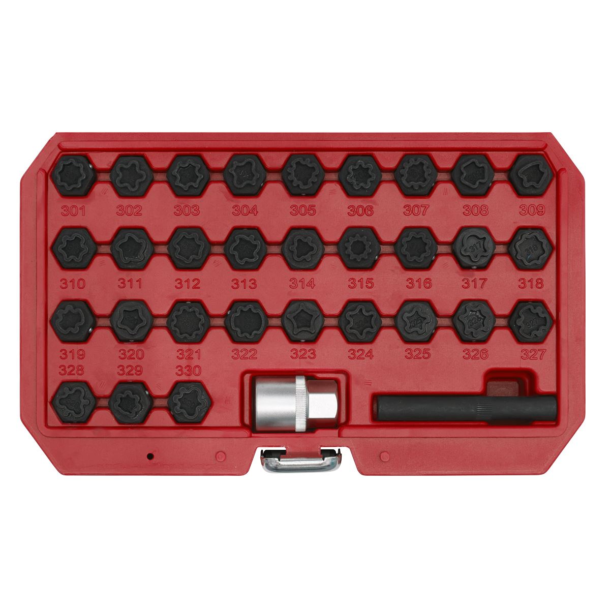 Sealey Locking Wheel Nut Key Set 32pc - Mercedes