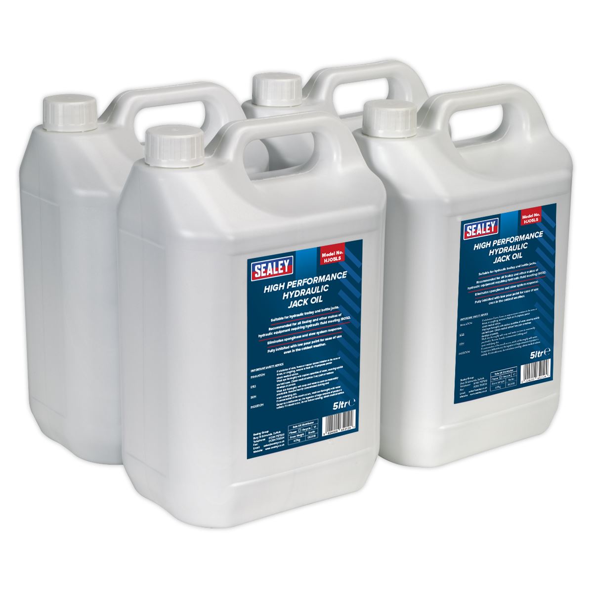 Sealey Hydraulic Jack Oil 5L - Pack of 4
