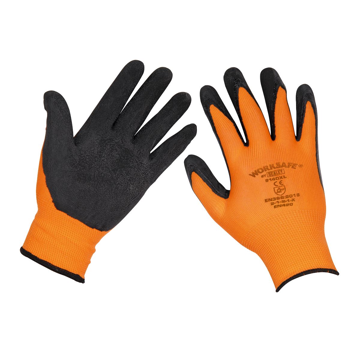 Worksafe by Sealey Foam Latex Gloves (X-Large) - Pair