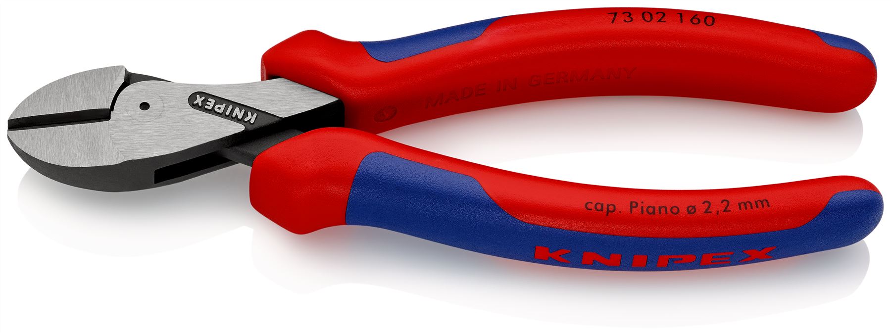 Knipex X-Cut Diagonal Side Cutting Pliers 160mm Multi Component Grips Black Atramentized 73 02 160