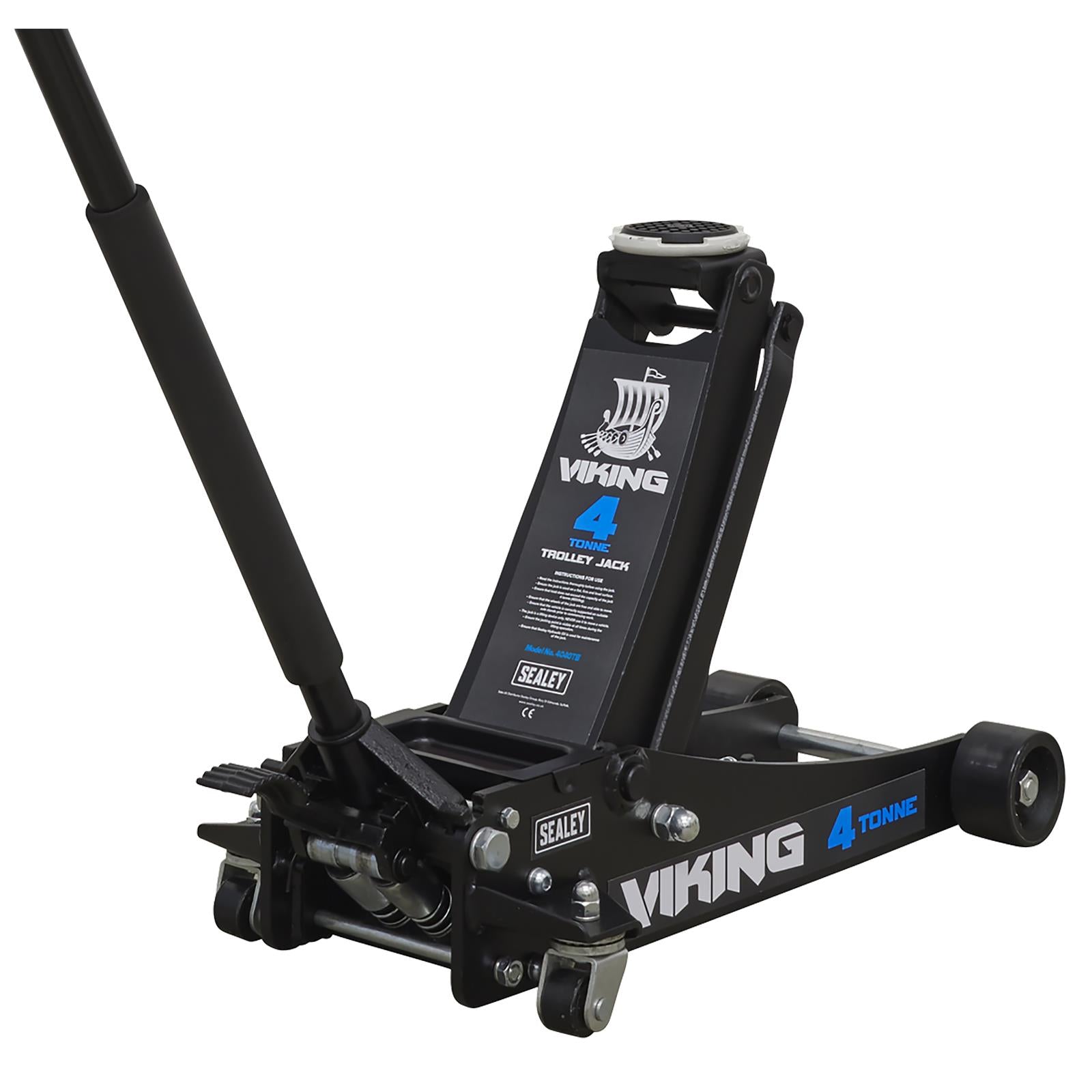 Sealey Viking 4 Tonne Tyre Bay Trolley Jack Low Entry with Rocket Lift