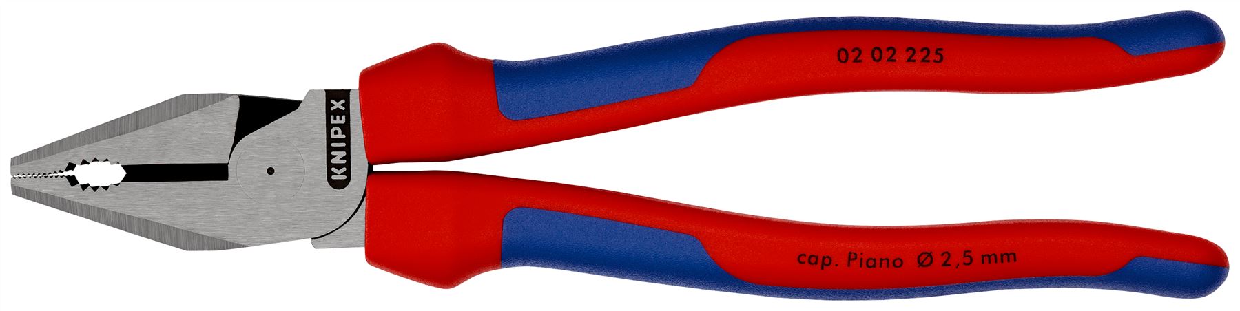 Knipex Combination Pliers High Leverage 225mm Multi Component Grips 02 02 225