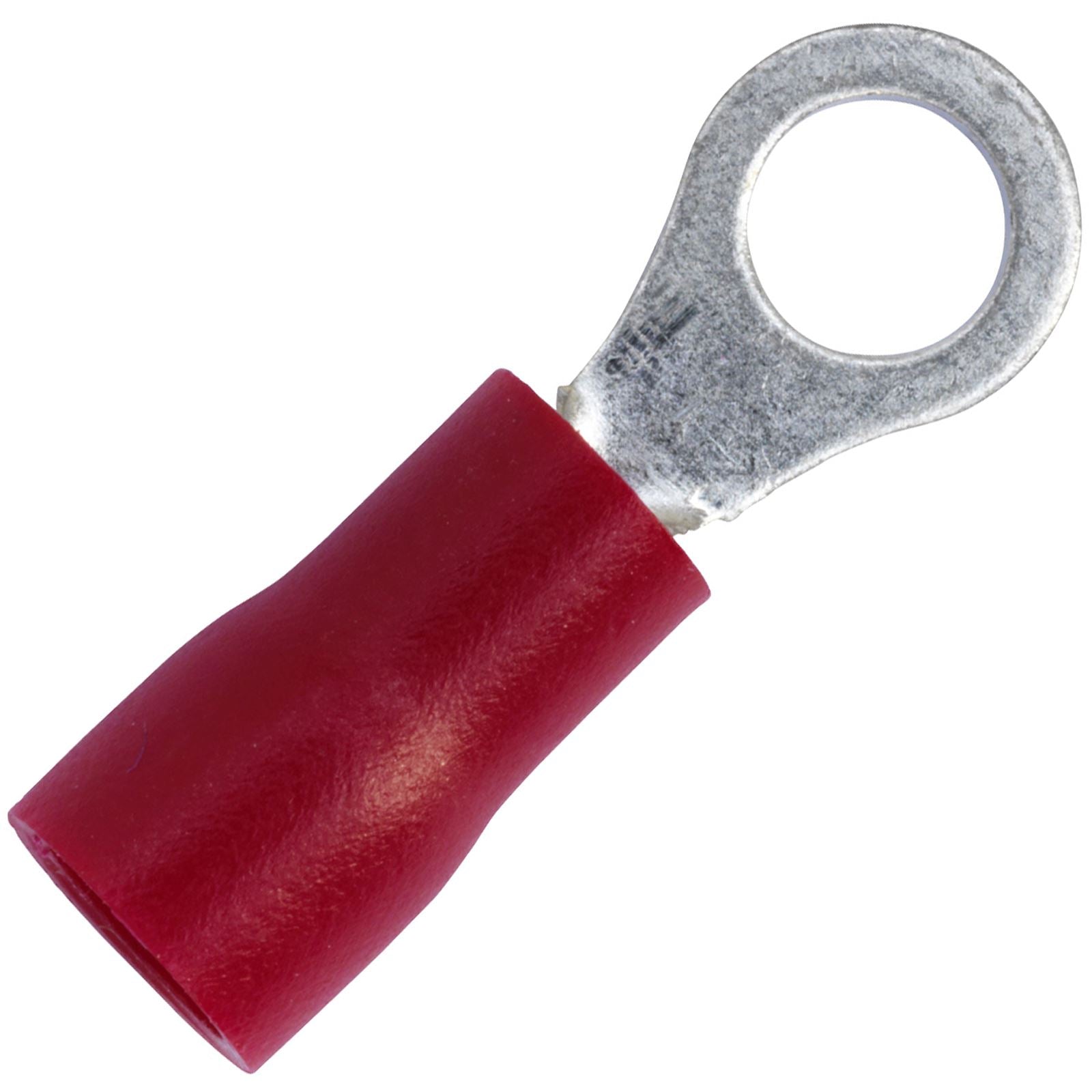 Sealey 100 Pack 4.3mm (4BA) Red Easy Entry Ring Terminal
