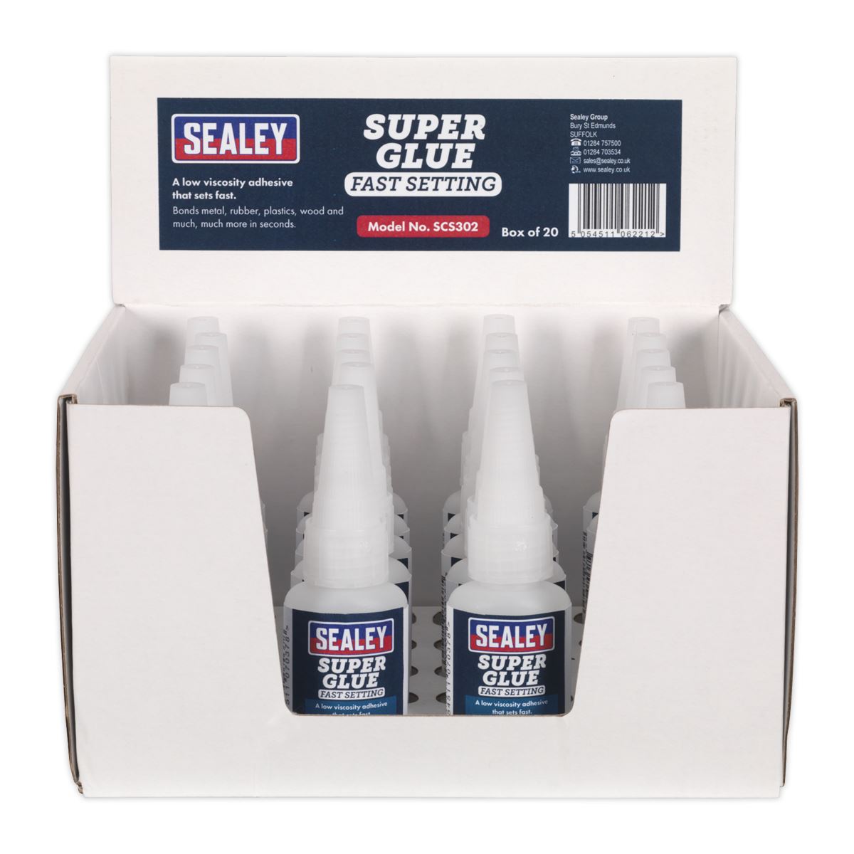 Sealey Super Glue Fast Setting 20g Pack of 20