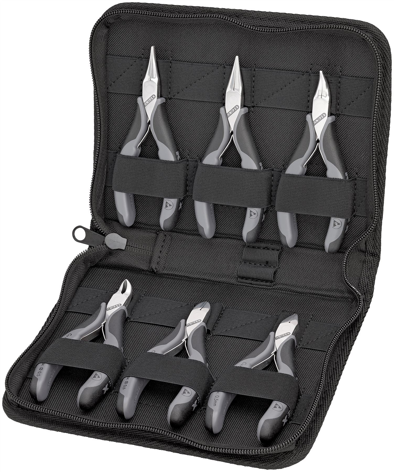 Knipex Electronics Pliers Set ESD in Case 6 Pieces for Precision Work 00 20 17