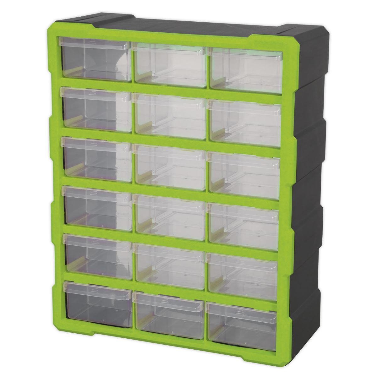 Sealey Cabinet Box 18 Drawer - Green/Black