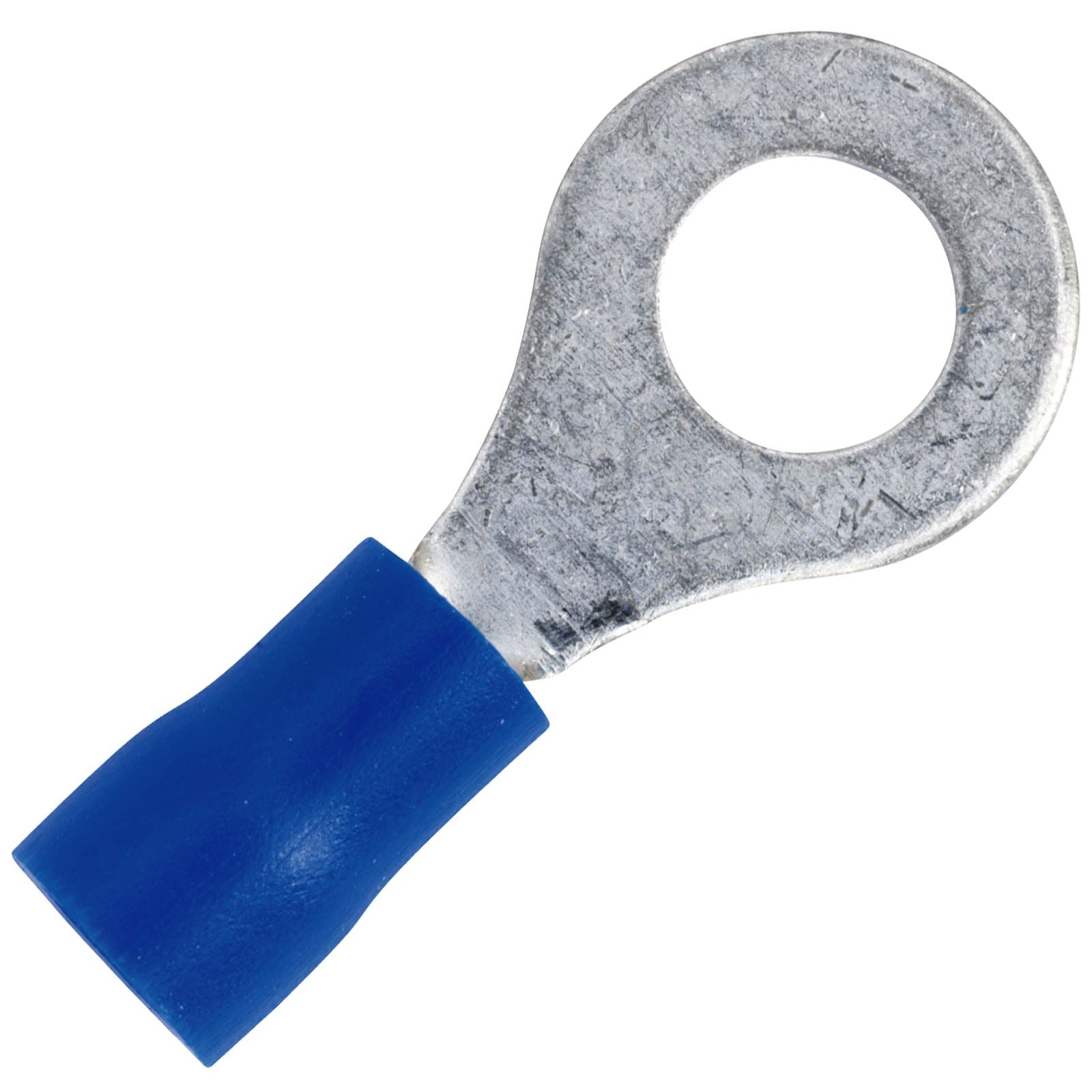 Sealey 100 Pack 6.4mm (1/4") Blue Easy Entry Ring Terminal