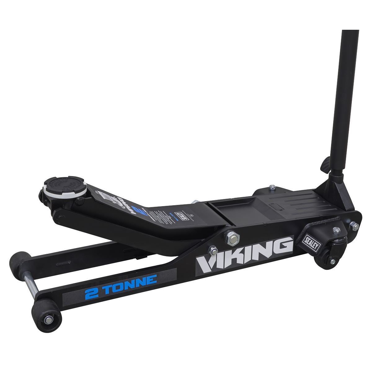 Sealey Viking 2 Tonne Low Entry Long Reach Trolley Jack with Rocket Lift