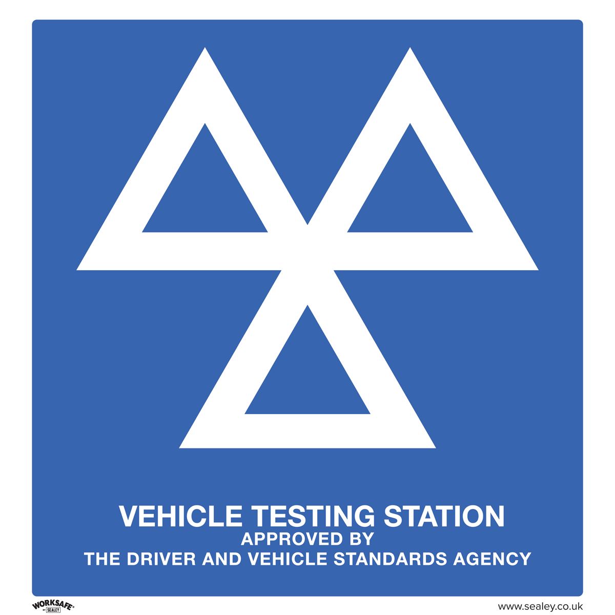 Worksafe by Sealey Warning Safety Sign - MOT Testing Station - Aluminium Composite