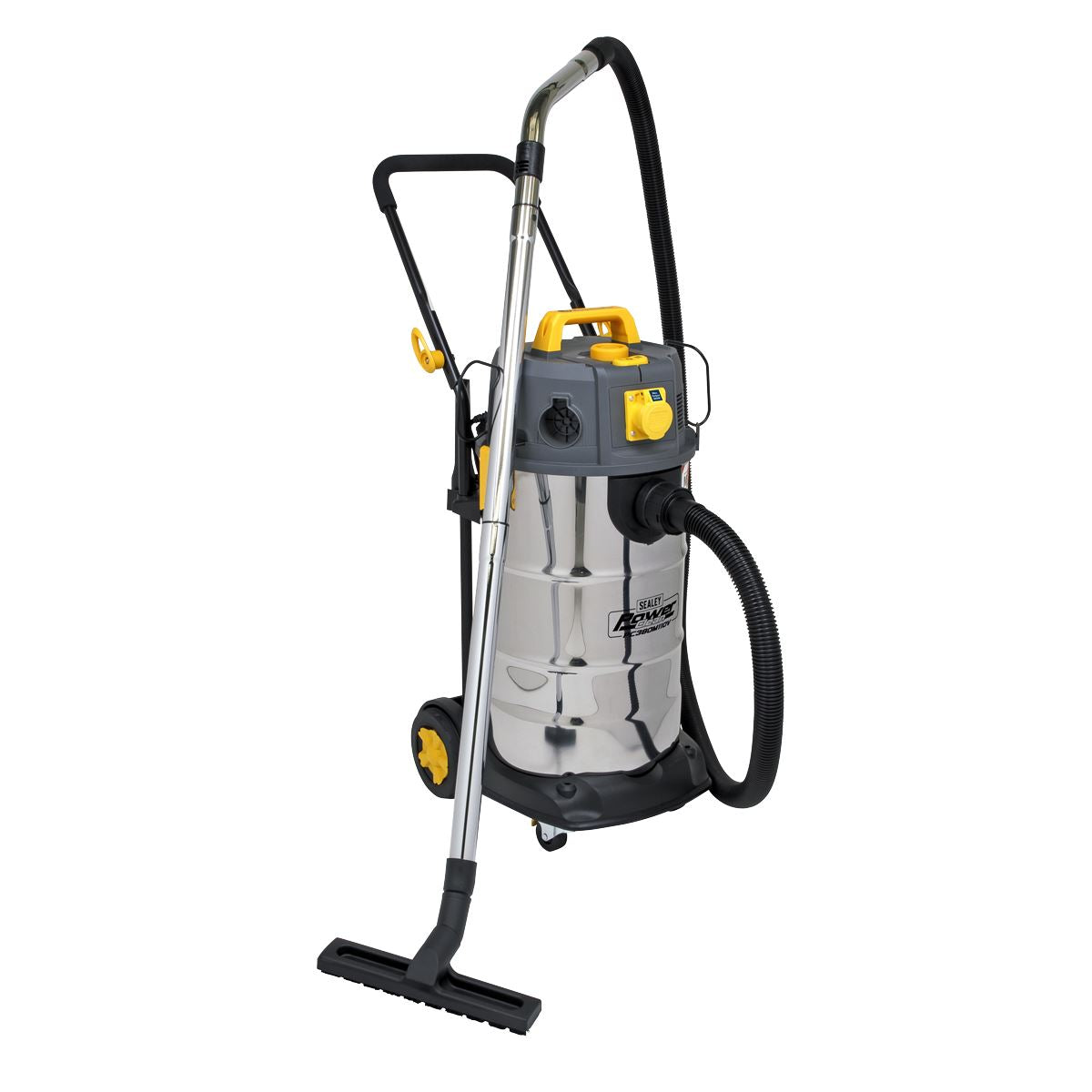 Sealey Vacuum Cleaner Industrial Dust-Free Wet/Dry 38L 1100W/110V Stainless Steel Drum M Class Filtration