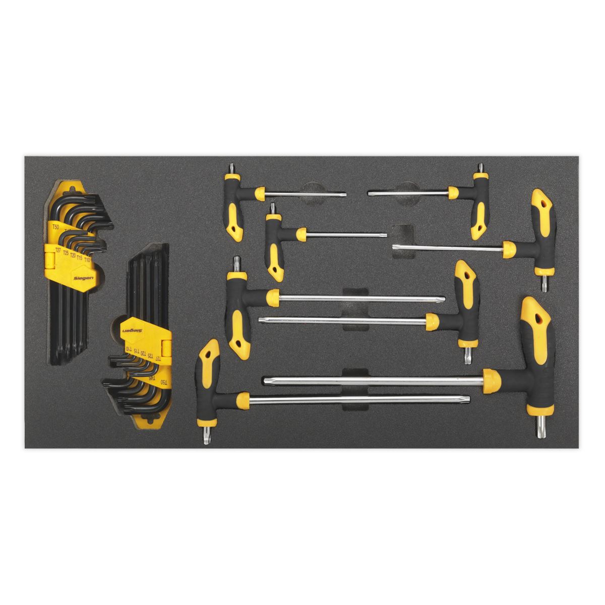 Siegen 26 Piece Tool Tray With T-Handle & Standard TRX-Star Key Sets