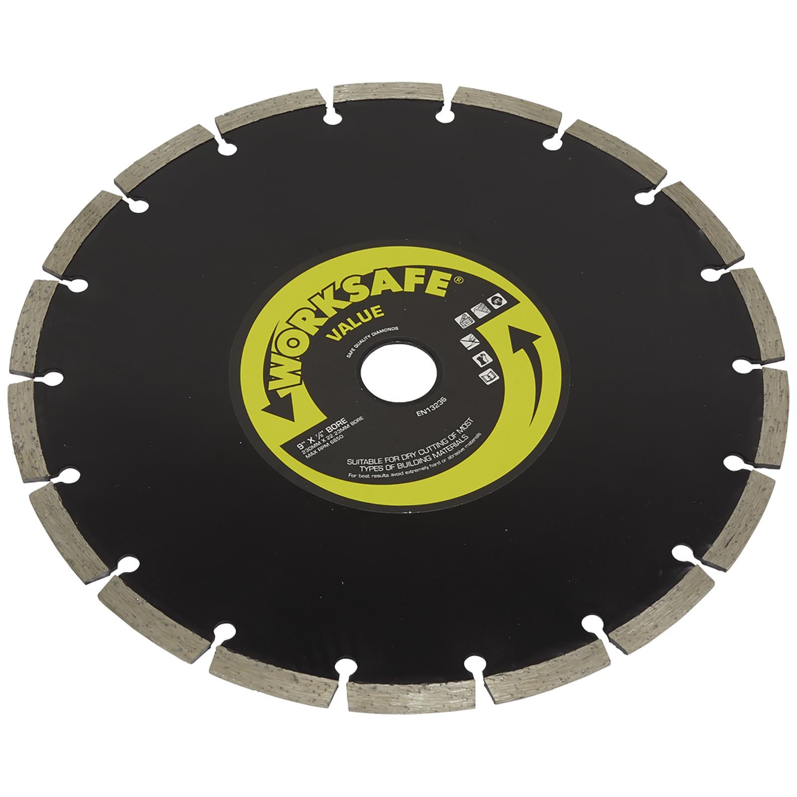Worksafe by Sealey Diamond Cutting Blade 230mm x 22.23mm Bore Value