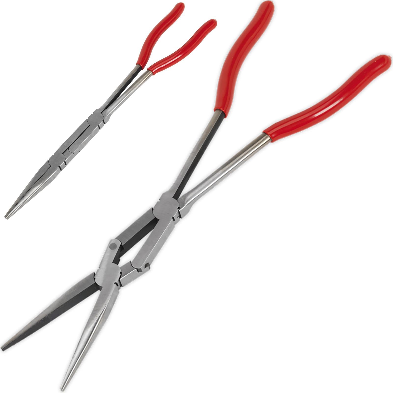 Sealey Premier 335mm Double Joint Long Reach Needle Nose Pliers Engine Bay