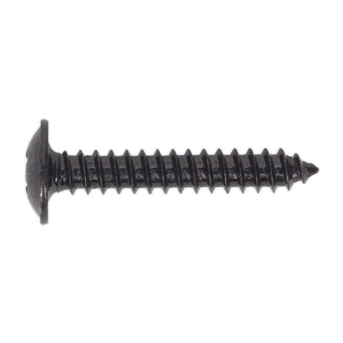 Sealey Self-Tapping Screw 4.2 x 25mm Flanged Head Black Pozi Pack of 100