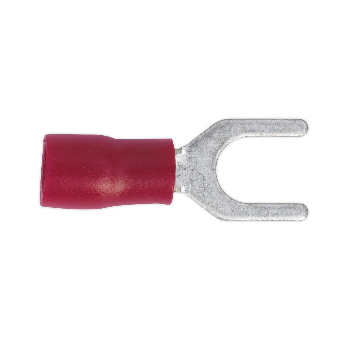 Sealey 100 Pack 5.3mm (2BA) Red Easy Entry Fork Terminal