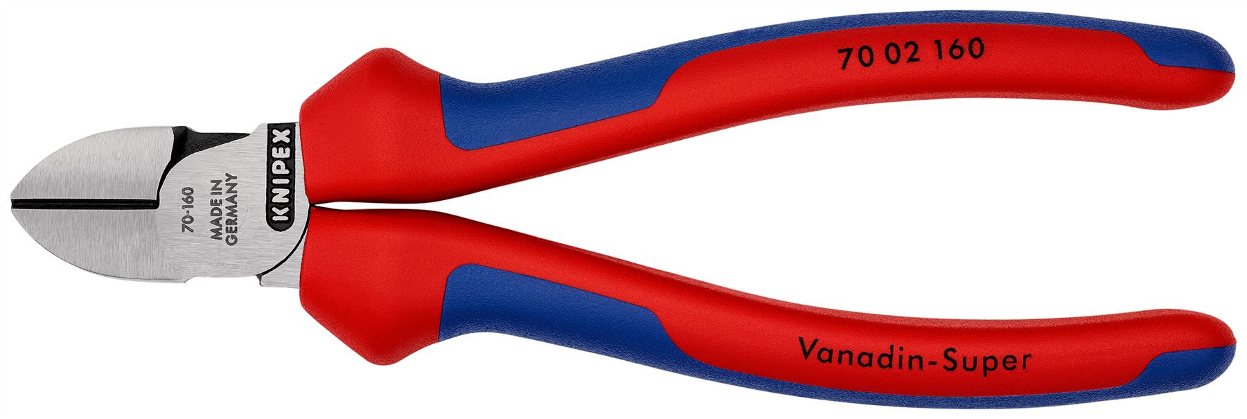 Knipex Diagonal Side Cutting Pliers 160mm Multi Component Grips 70 02 160