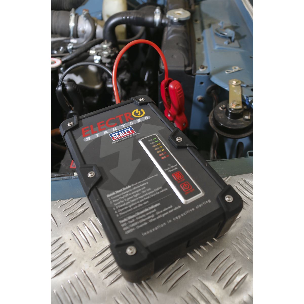 Sealey 800A 12V Electrostart Batteryless Jump Pack Power Start Portable Car Starter