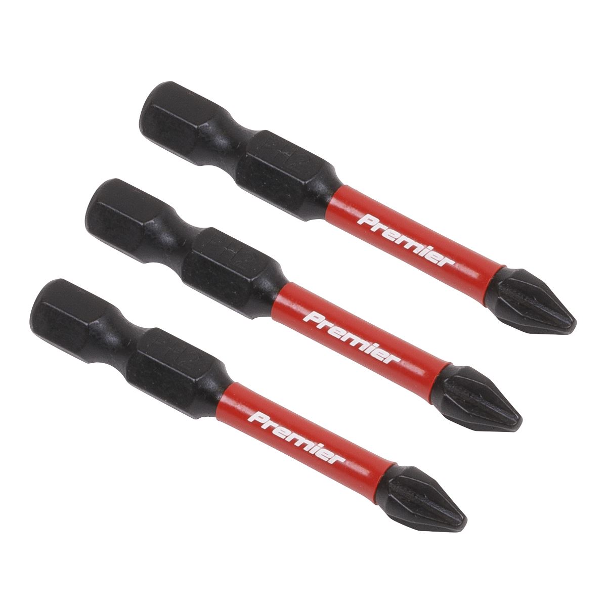 Sealey Premier Phillips #2 Impact Power Tool Bits 50mm - 3pc