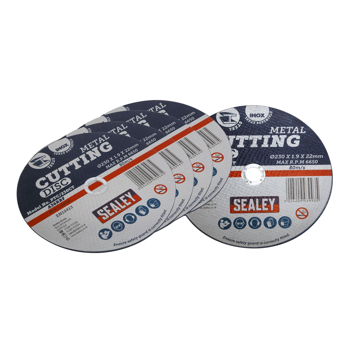 Sealey Cutting Disc Pack  Ø230 x 2mm Ø22mm Bore