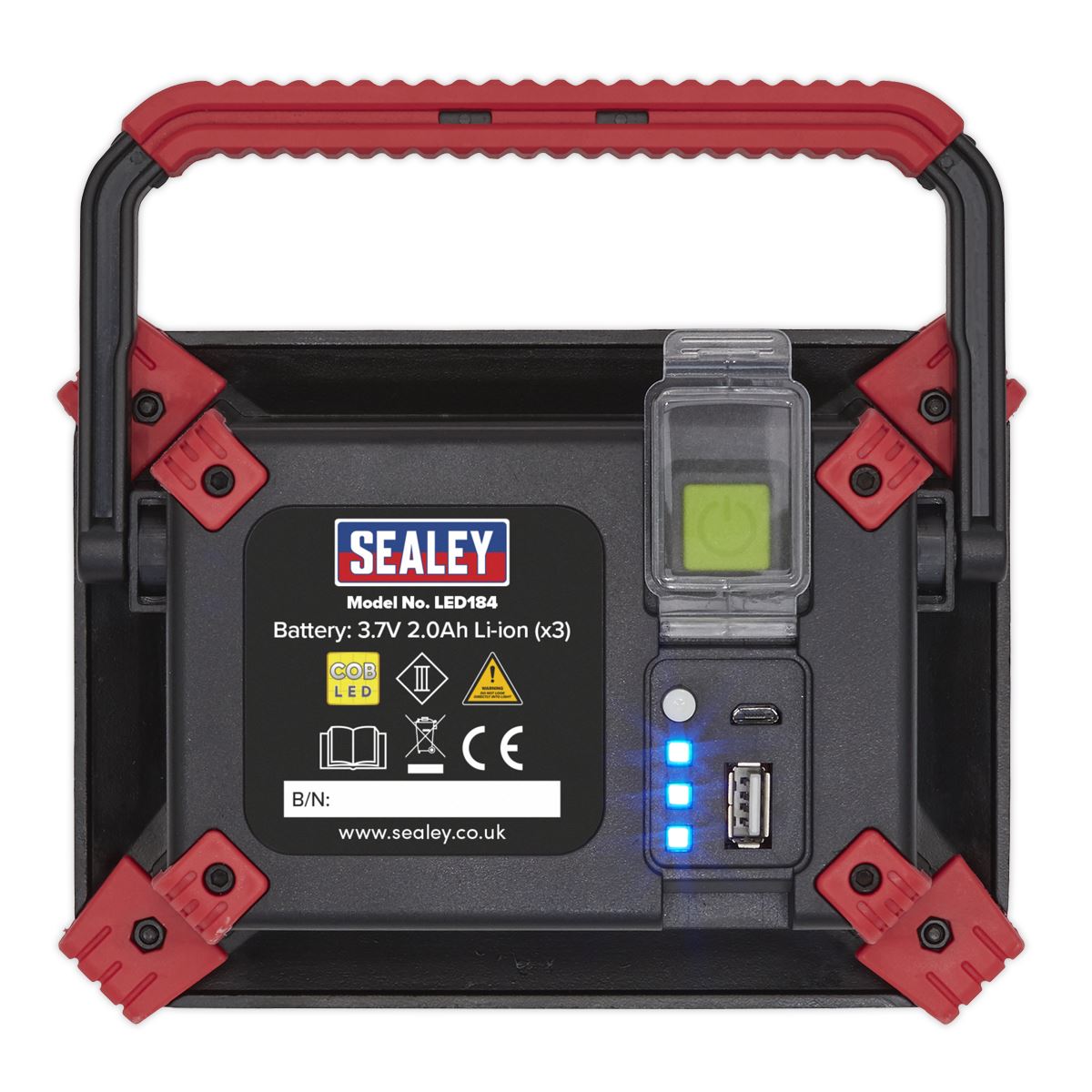 Sealey Rechargeable Portable Floodlight & Power Bank 20W COB LED