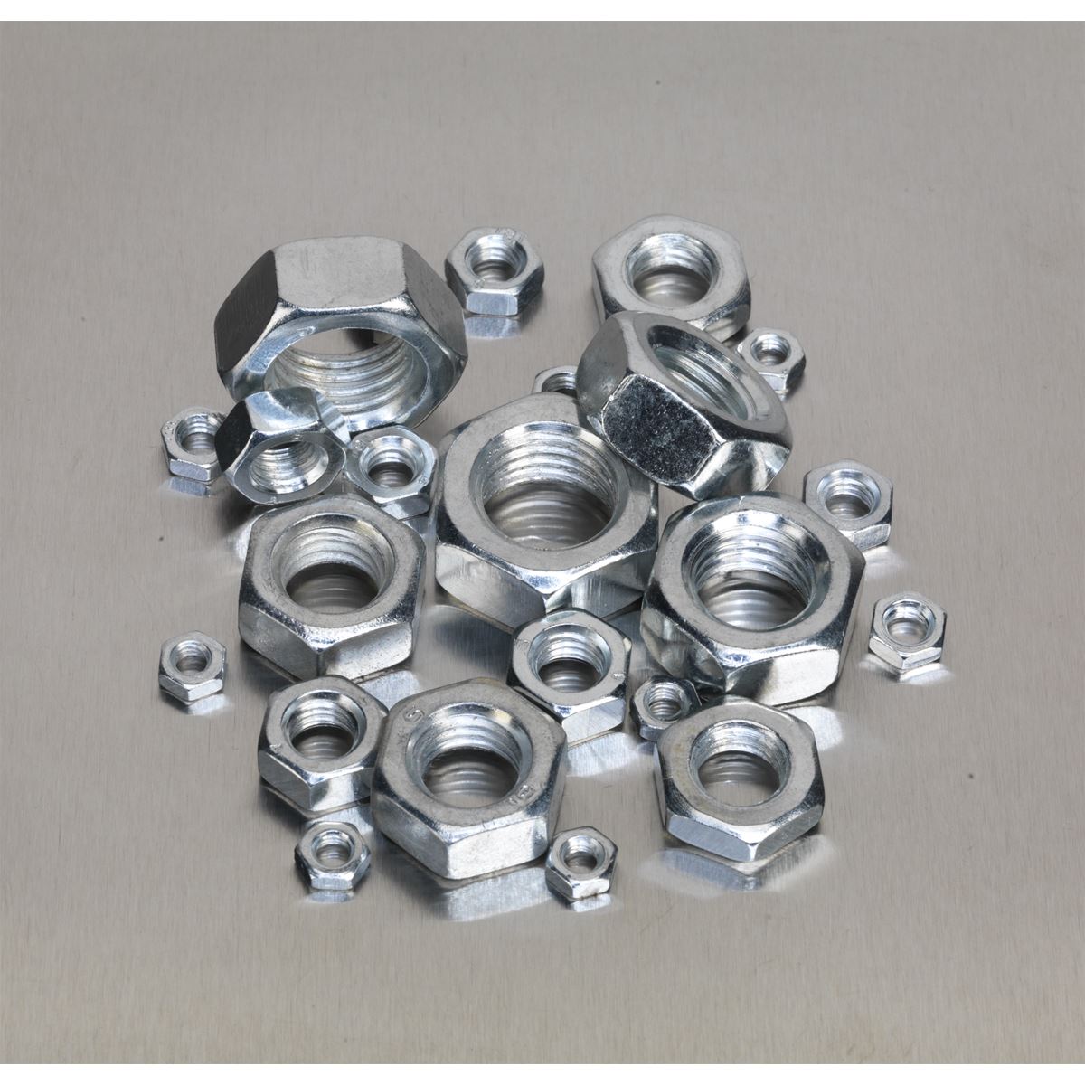 Sealey Steel Nut Assortment 255pc M4-M16 Metric