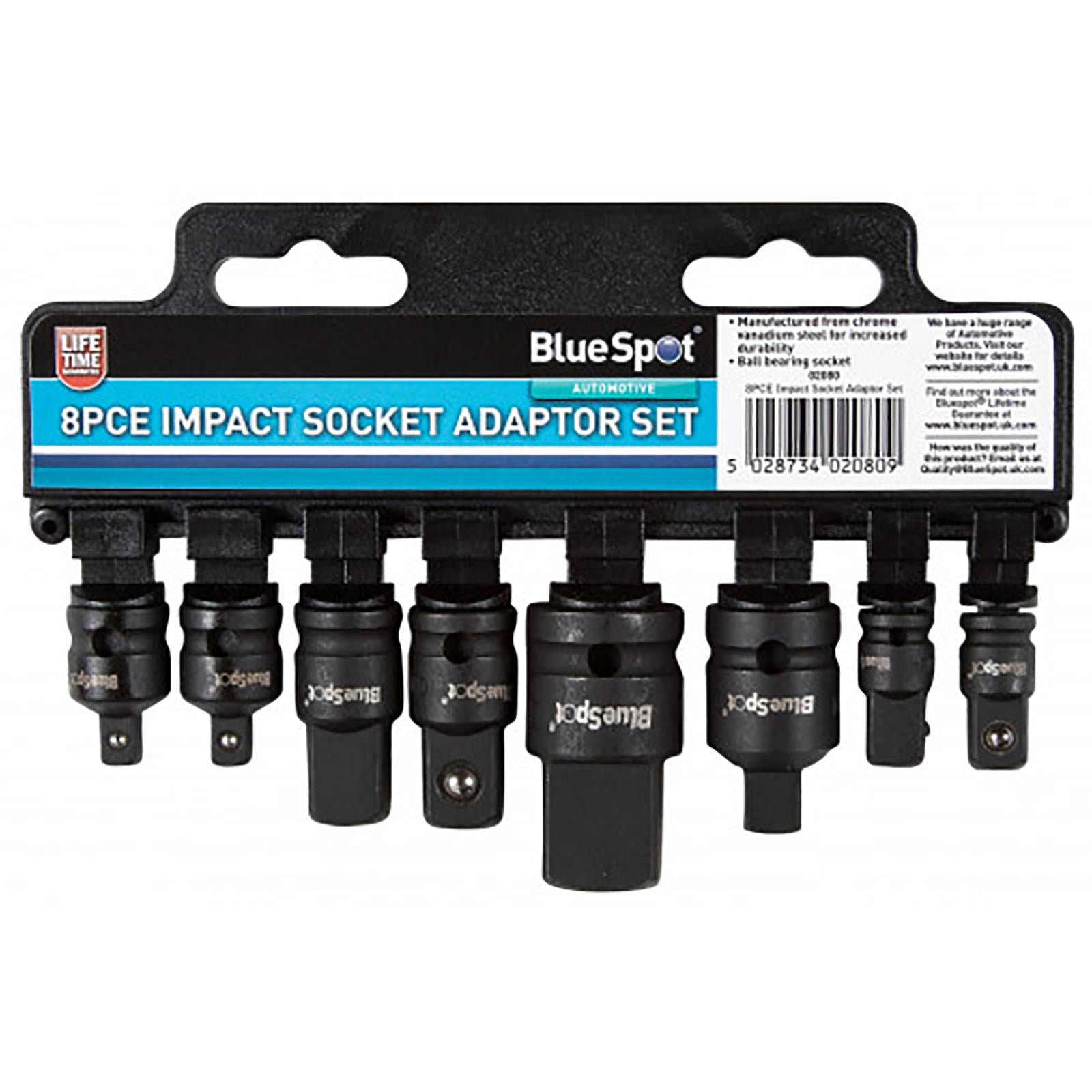 BlueSpot Impact Socket Adaptor Reducer Set 8 Piece