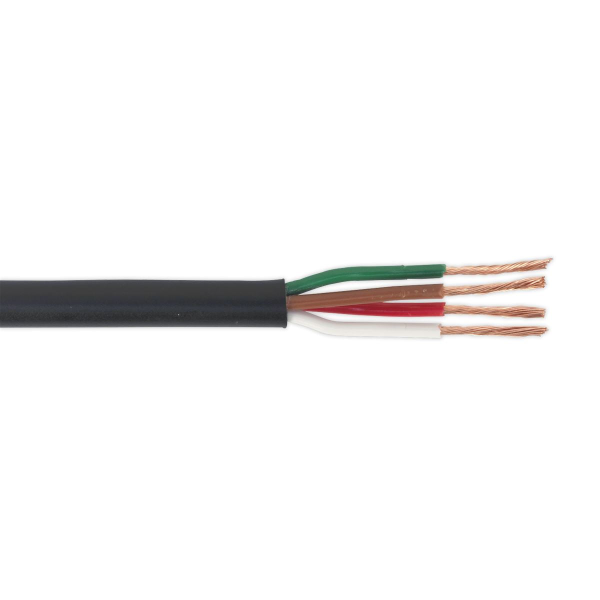 Sealey Automotive Cable Thin Wall 4 x 0.75mm² 24/0.20mm 30m Black