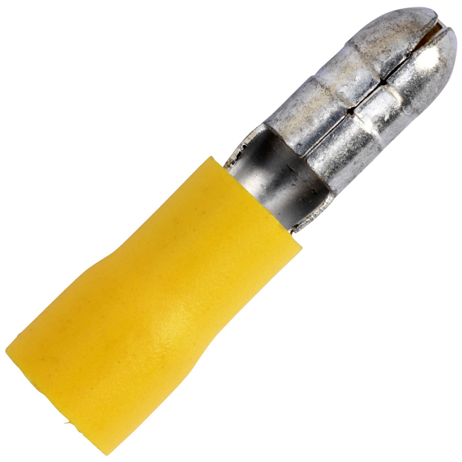 Sealey 100 Pack 5mm Yellow Bullet Terminal