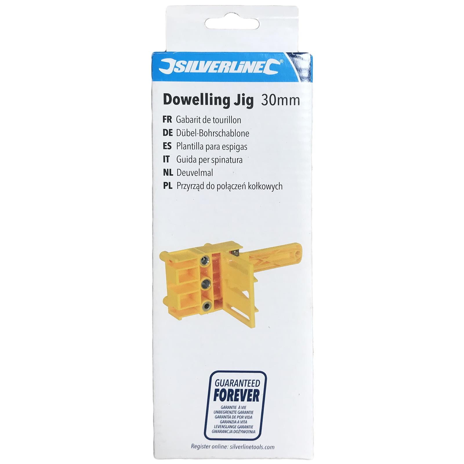 Silverline 30mm Dowelling Jig Wood Drill E L T Joints 6 8 10mm Quick Dowel Drilling