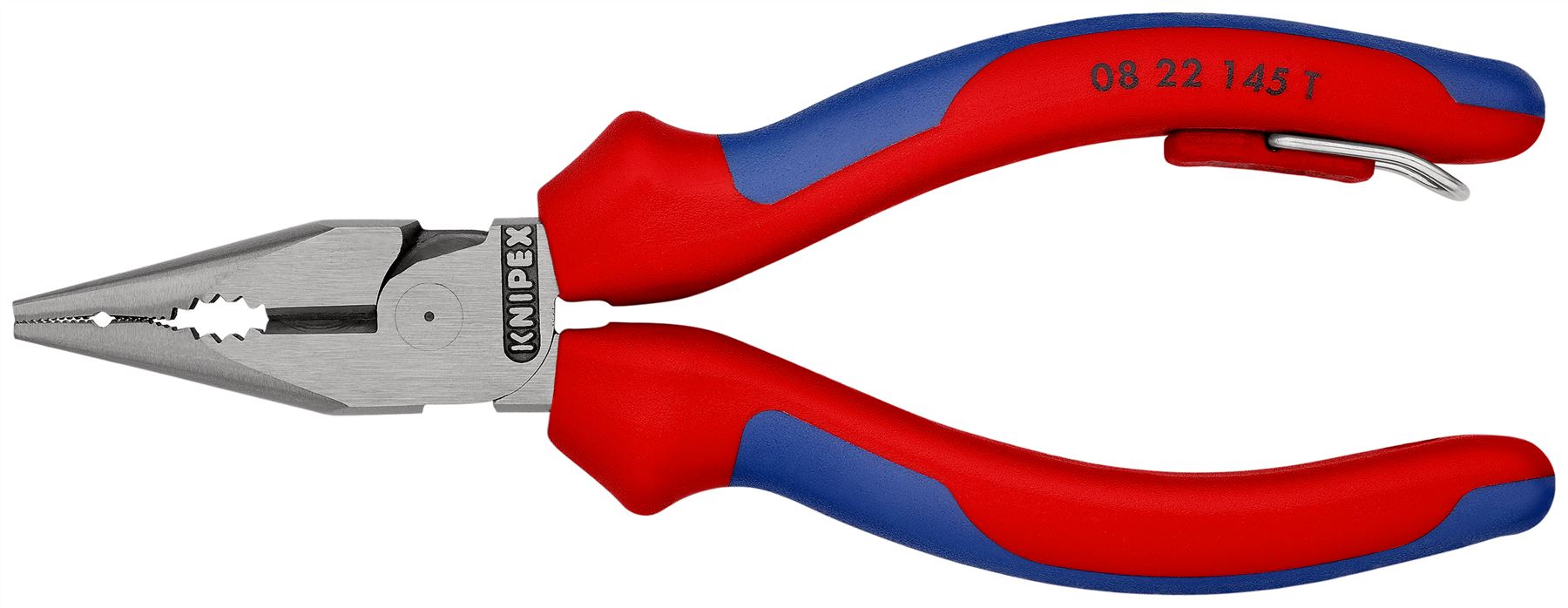 Knipex Needle Nose Combination Pliers 145mm Multi Component Grips with Tether Point 08 22 145 T
