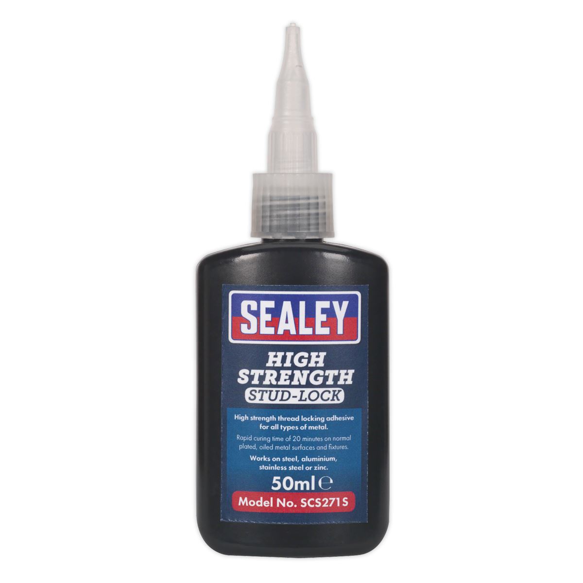 Sealey Stud Lock High Strength 50ml Metal Fixing Glue Adhesive