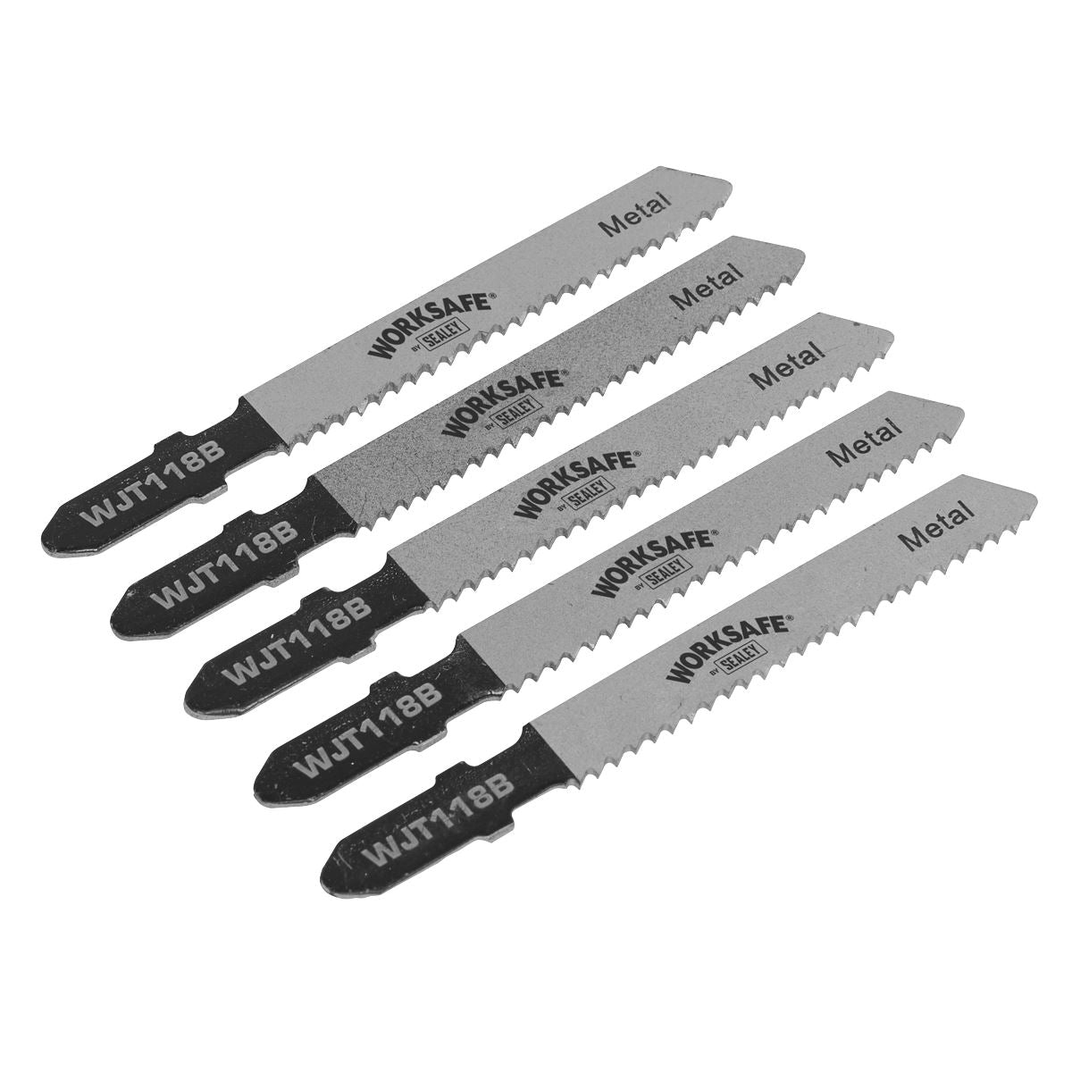 Worksafe by Sealey Jigsaw Blade Metal 55mm 12tpi - Pack of 5