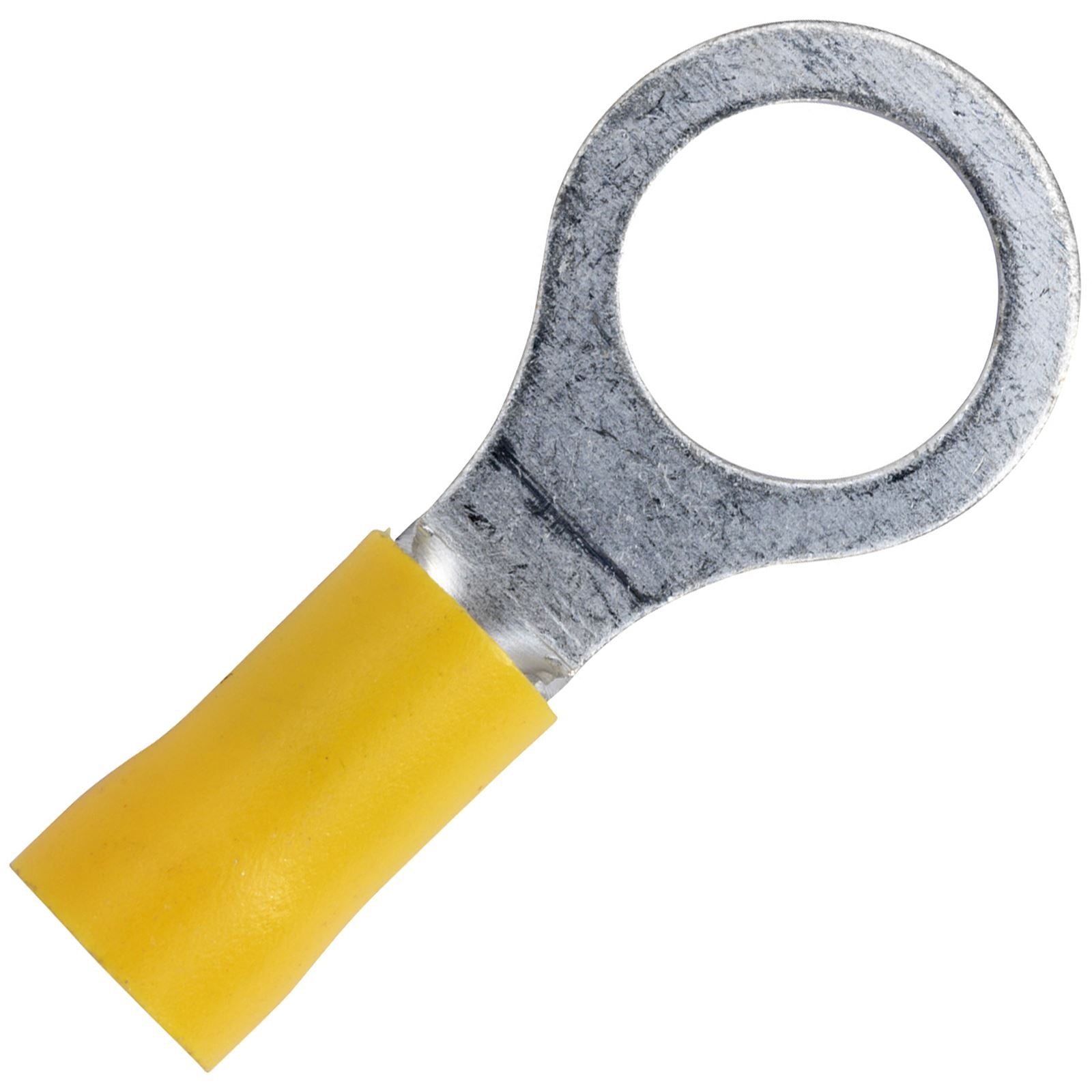 Sealey 100 Pack 10.5mm (3/8") Yellow Easy Entry Ring Terminal