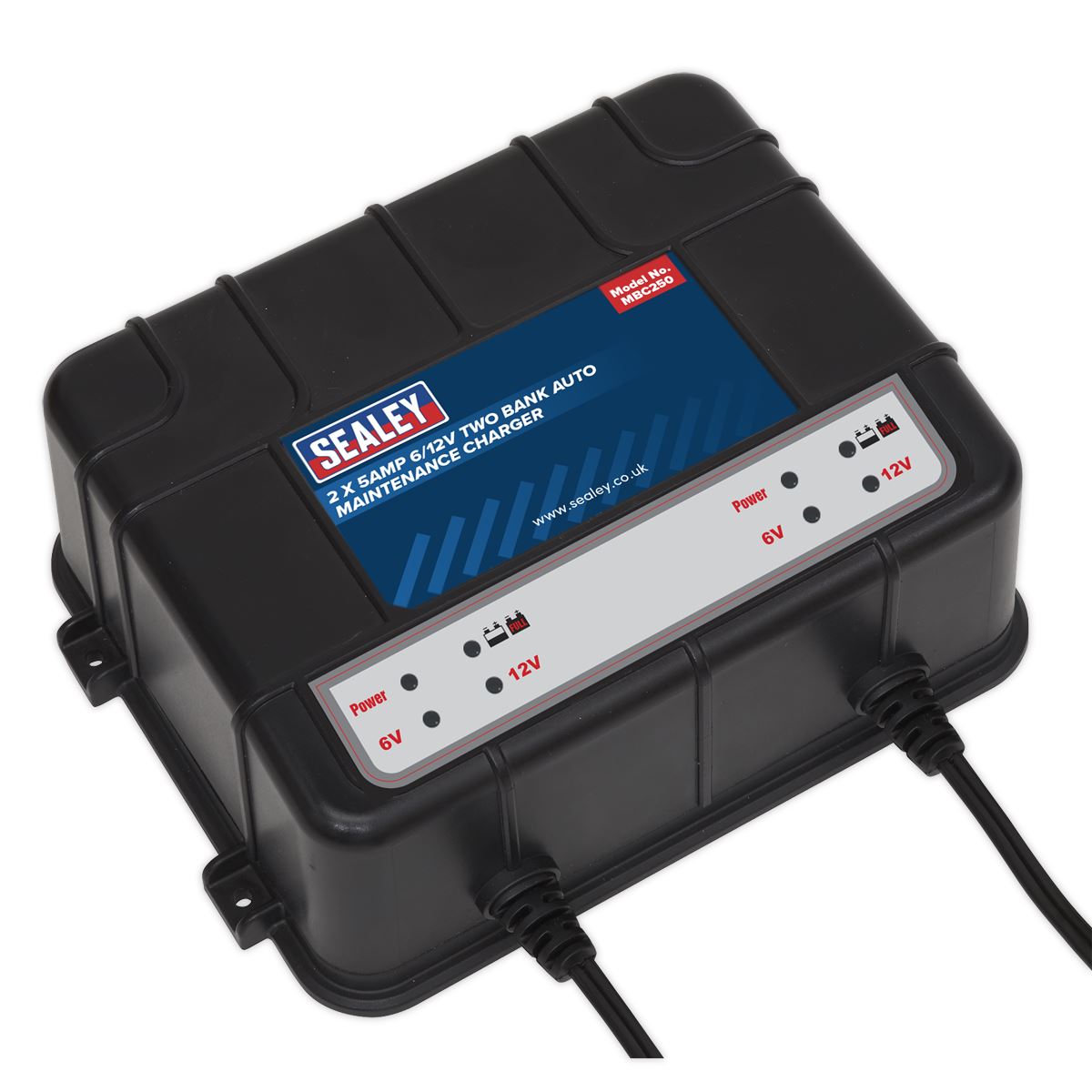 Sealey Two Bank 6/12V 10A (2 x 5A) Auto Maintenance Charger
