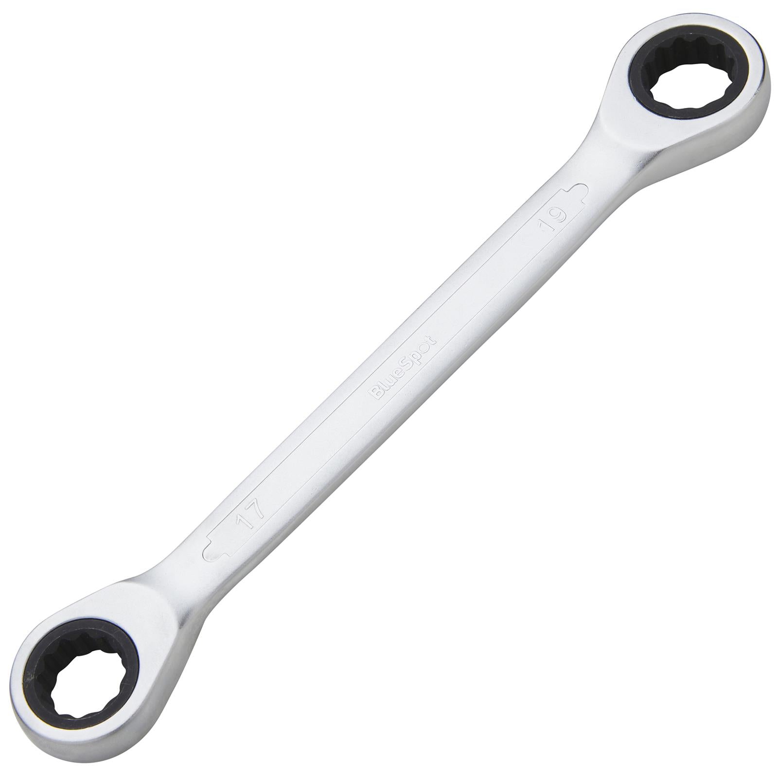 BlueSpot Ratchet Ring Spanner Double End 17mm x 19mm 72 Tooth