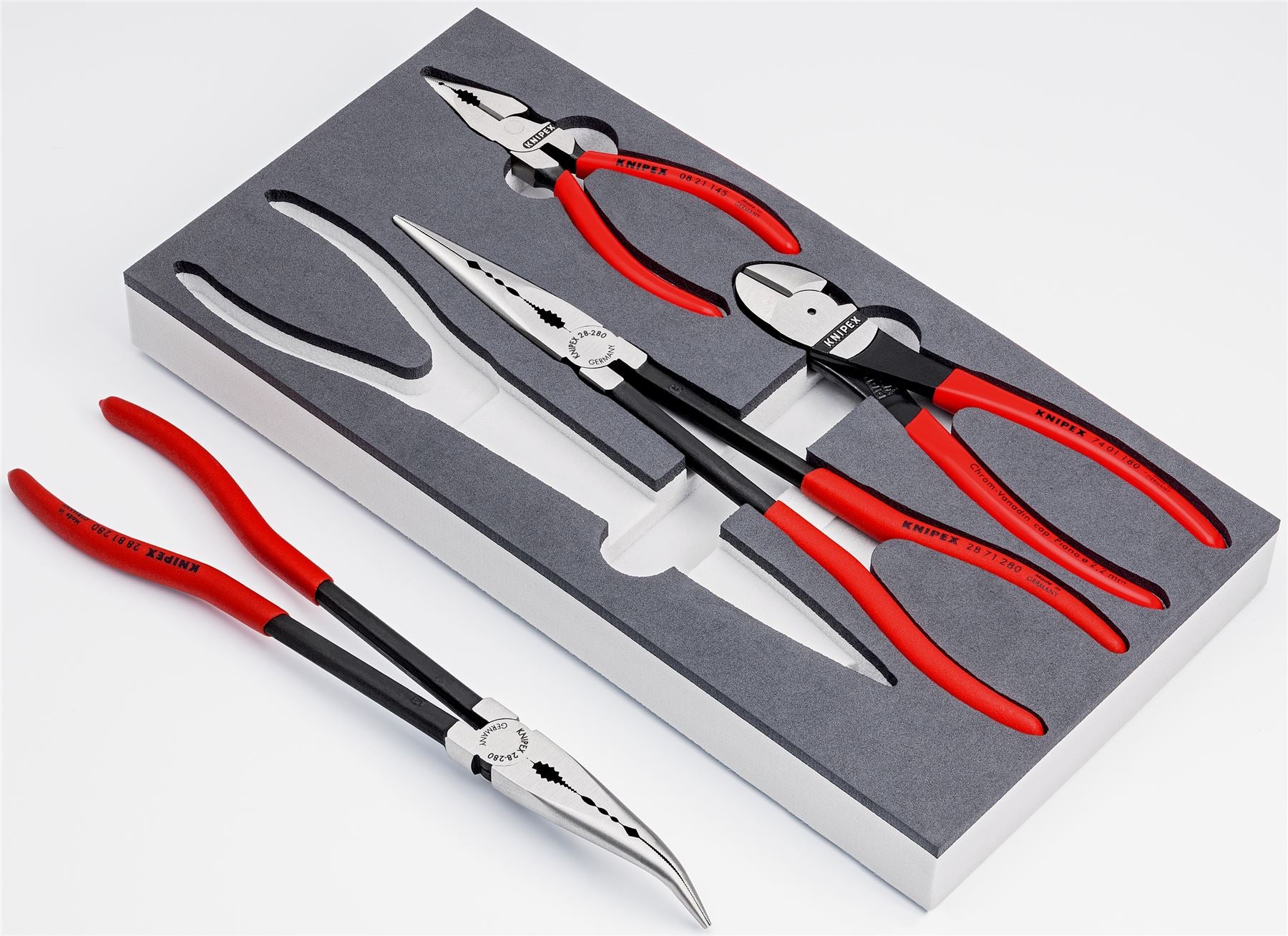 Knipex Set of Pliers In Foam Tray 4 Piece 00 20 01 V16