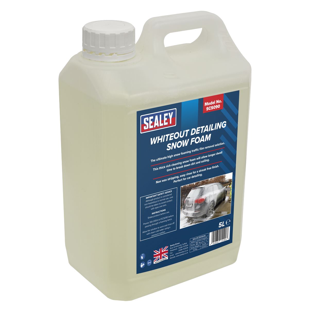 Sealey Pressure Washer 100bar 390L/hr with Snow Foam