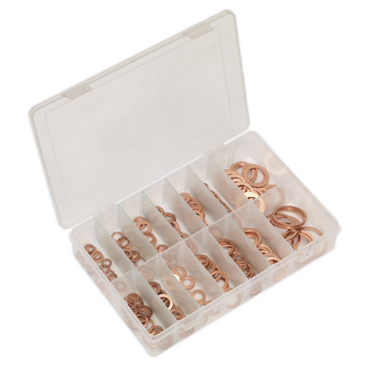 Sealey Copper Sealing Washer Assortment 250pc - Metric
