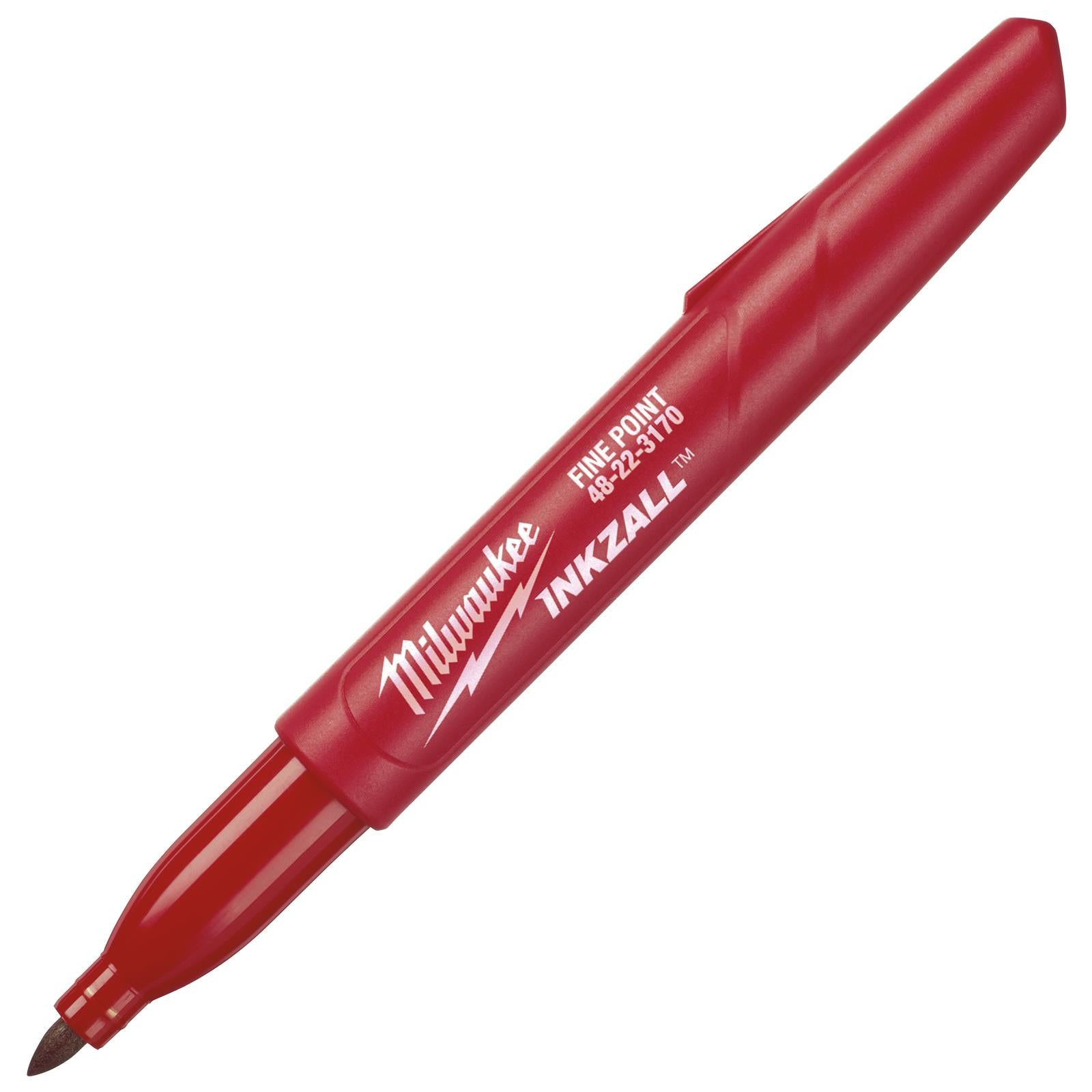Milwaukee INKZALL Fine Tip Marker Pen Red 1mm Tip