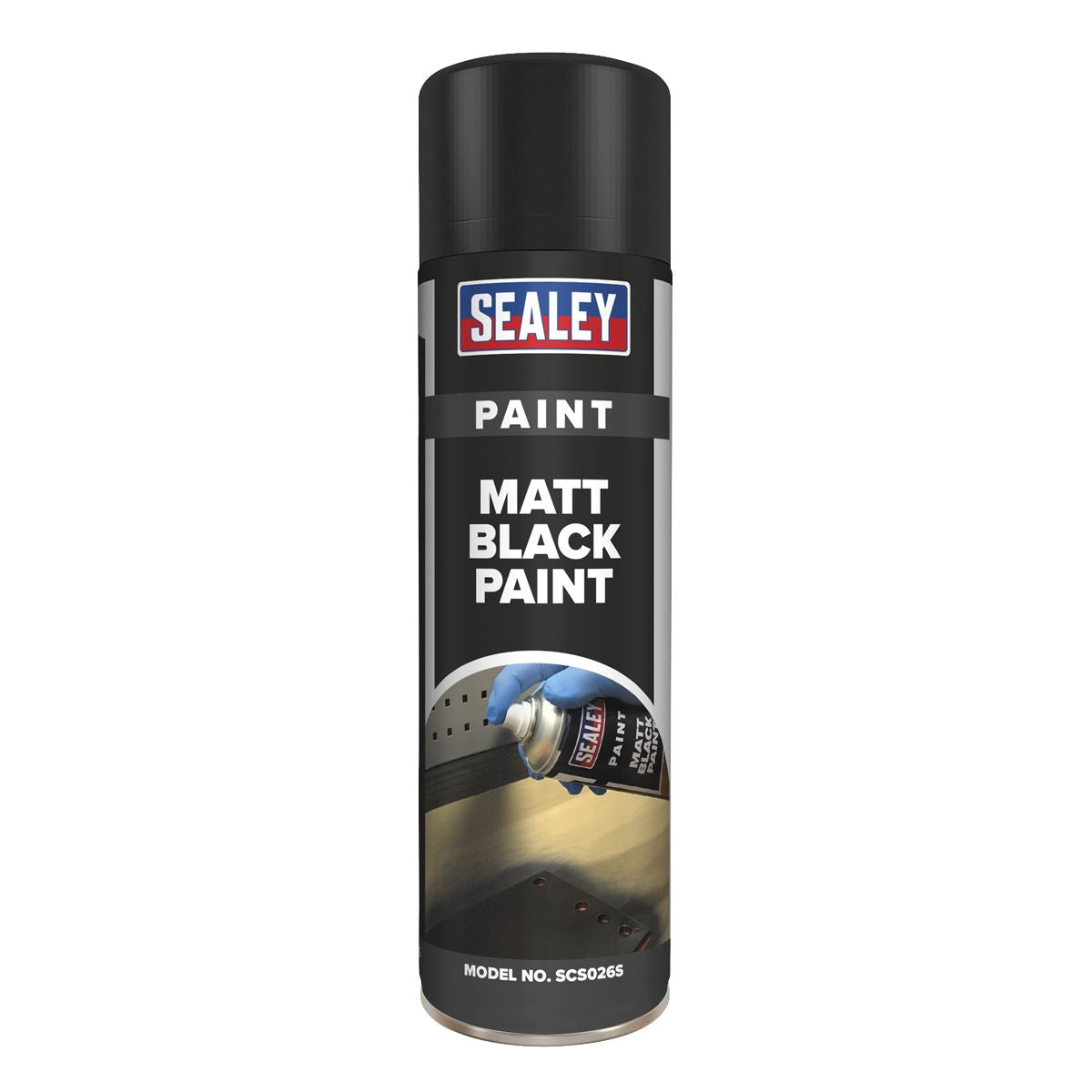 Sealey Black Matt Paint 500ml Pack of 6