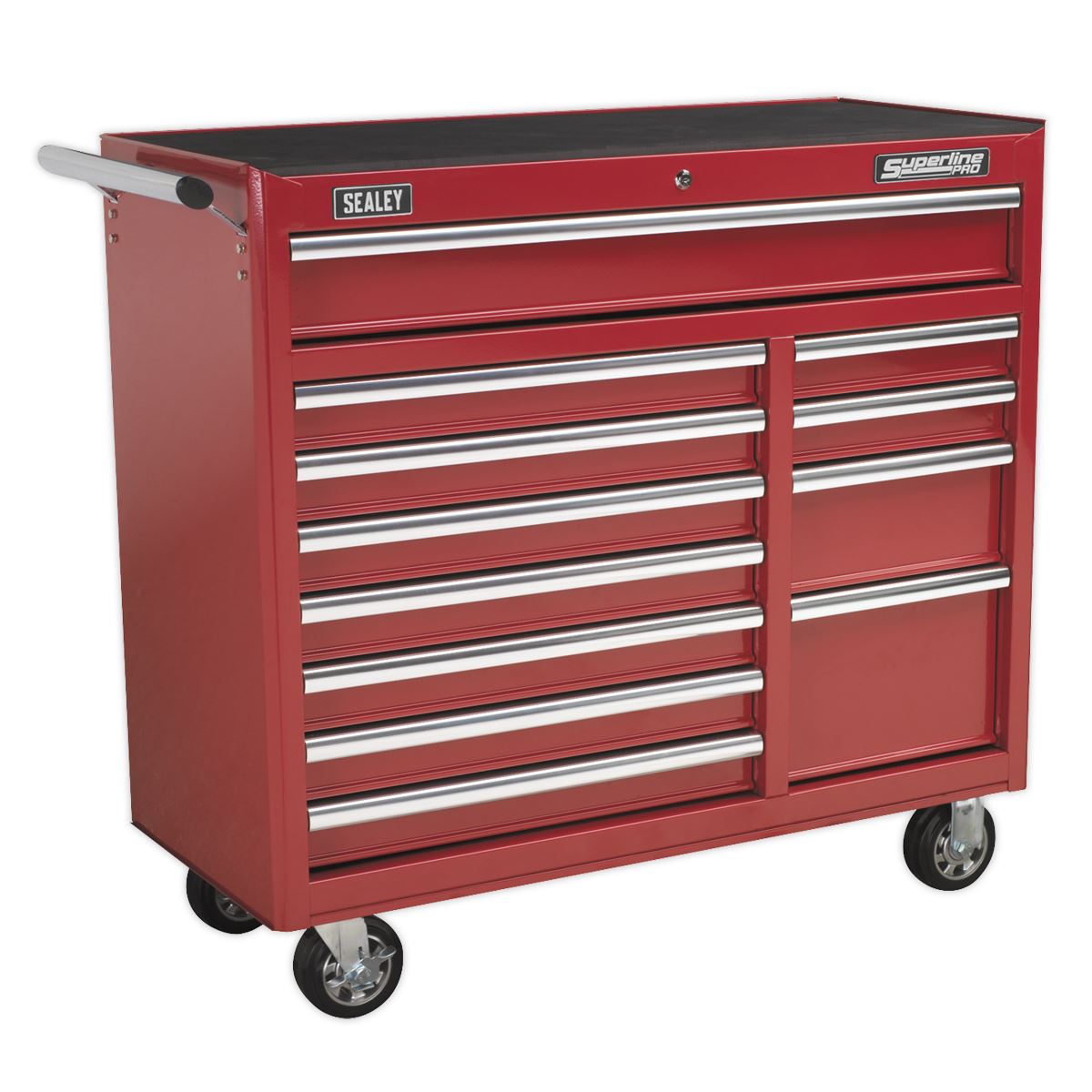 Sealey Superline Pro Rollcab 12 Drawer with Ball-Bearing Slides Heavy-Duty - Red