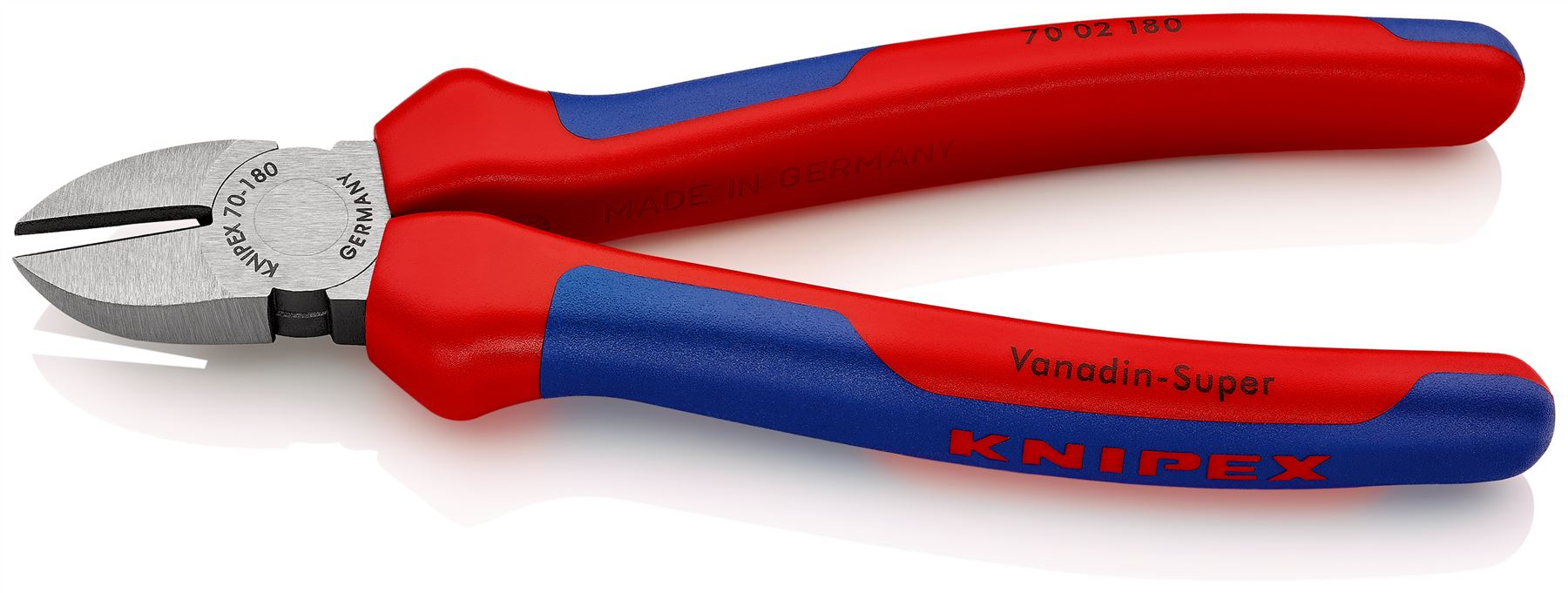 Knipex Diagonal Side Cutting Pliers 180mm Multi Component Grips 70 02 125