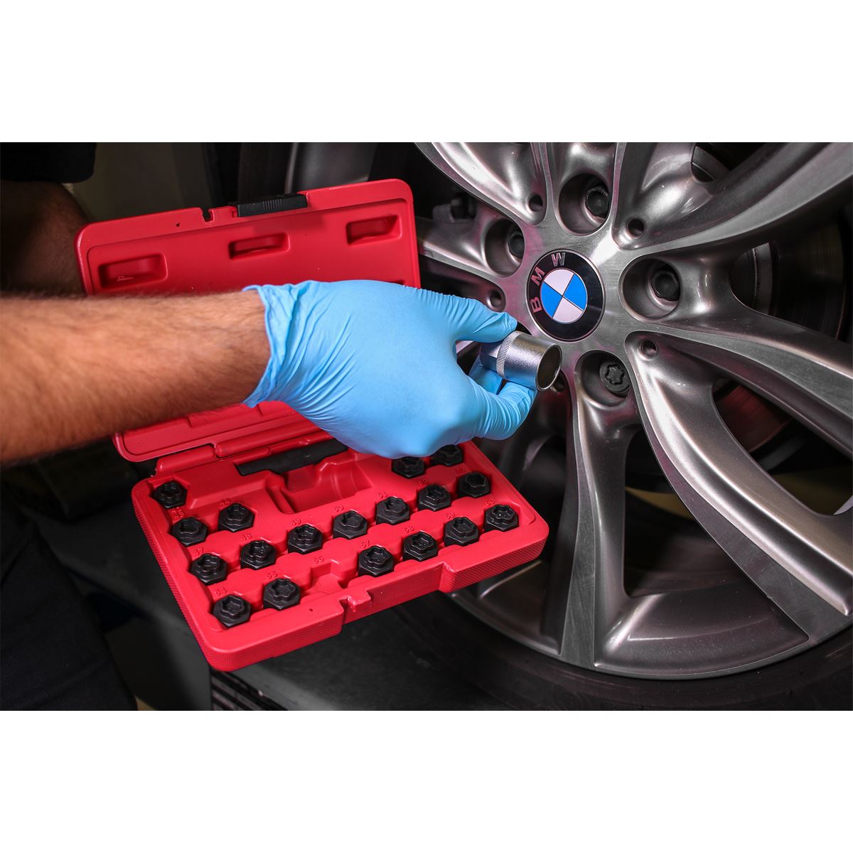 Sealey Locking Wheel Nut Key Set 22pc - BMW