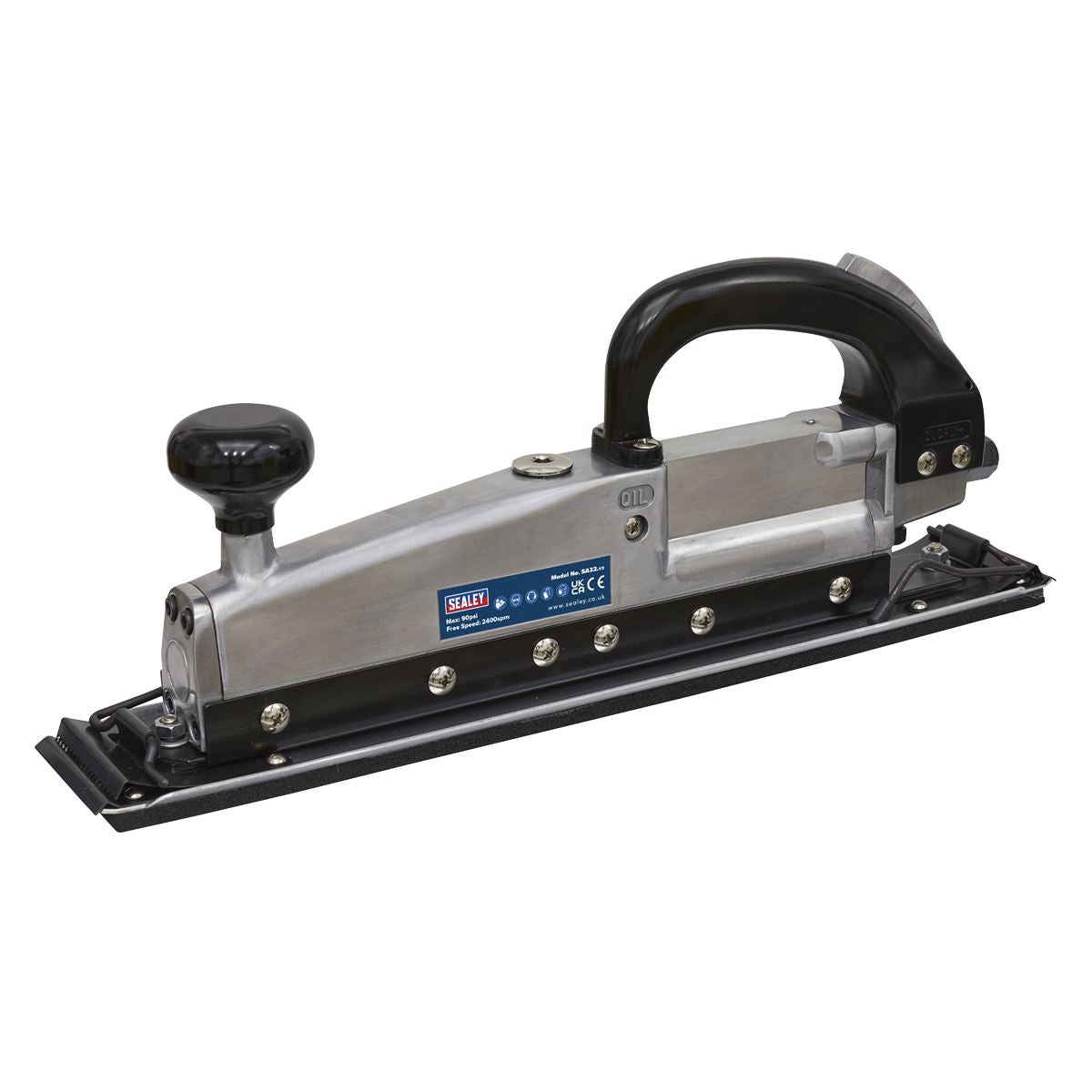 Sealey Air Long Bed Sander 400 x 70mm Twin Piston In-line