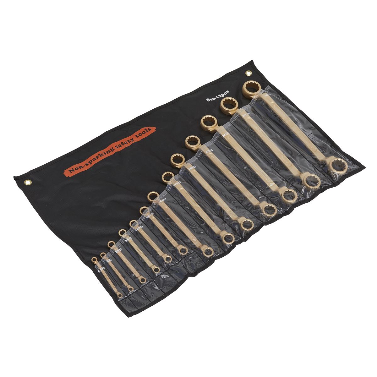 Sealey Premier Double End Ring Spanner Set 13pc 5.5-32mm - Non-Sparking