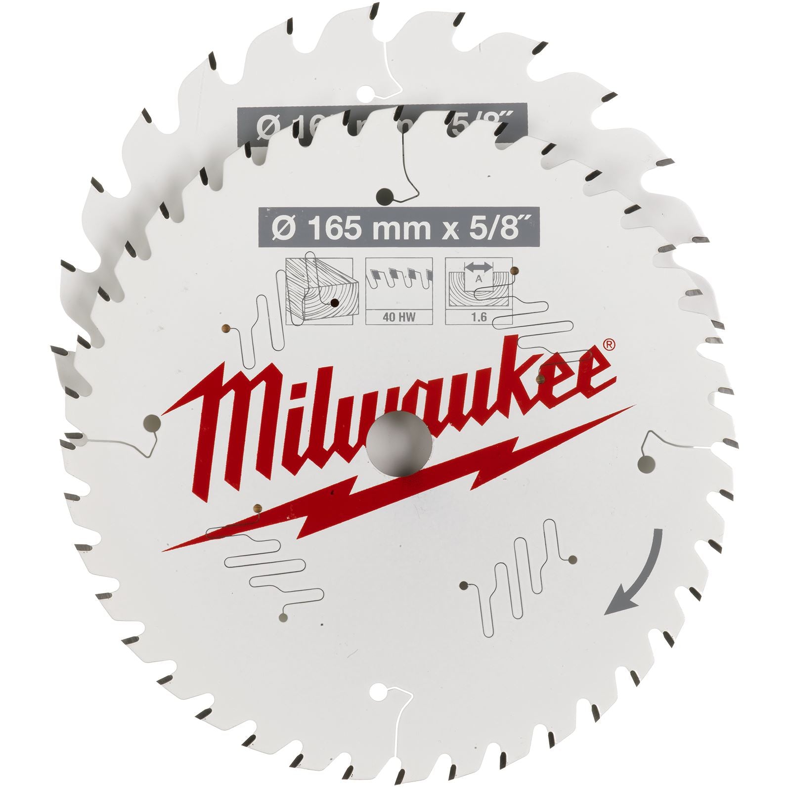 Milwaukee Circular Saw Blade Twin Pack 165mm 24T Fast Cut 40T Clean Cut