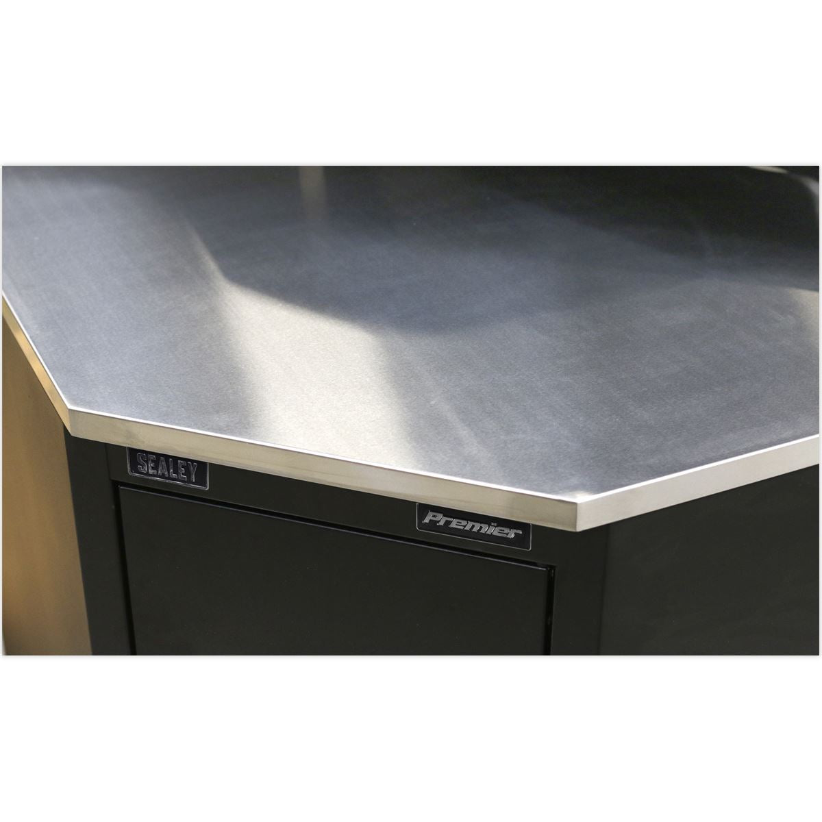Sealey Premier Stainless Steel Corner Worktop 930mm