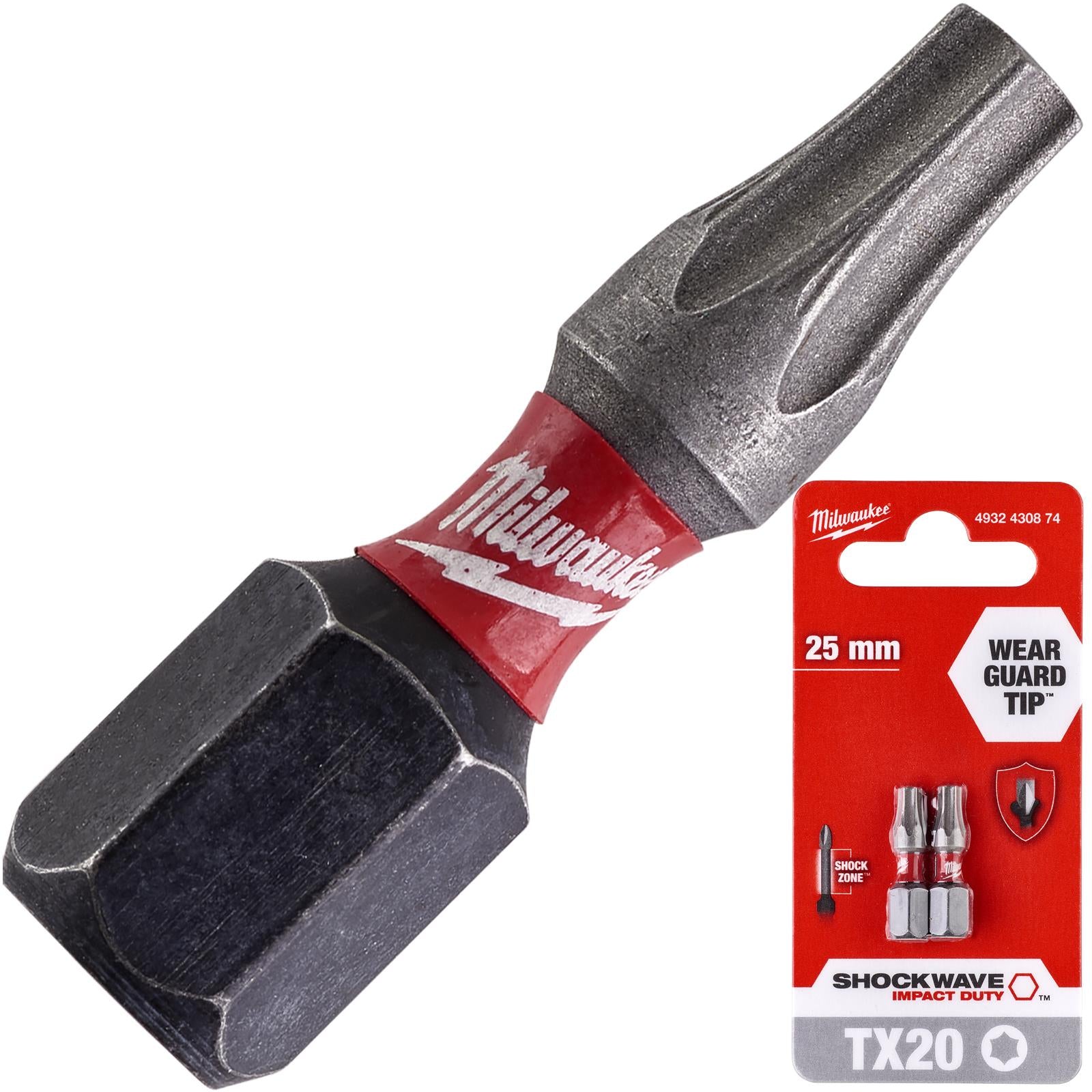 Milwaukee Screwdriver Bits Shockwave Impact Duty PH PZ TX HEX SL Blister Packed
